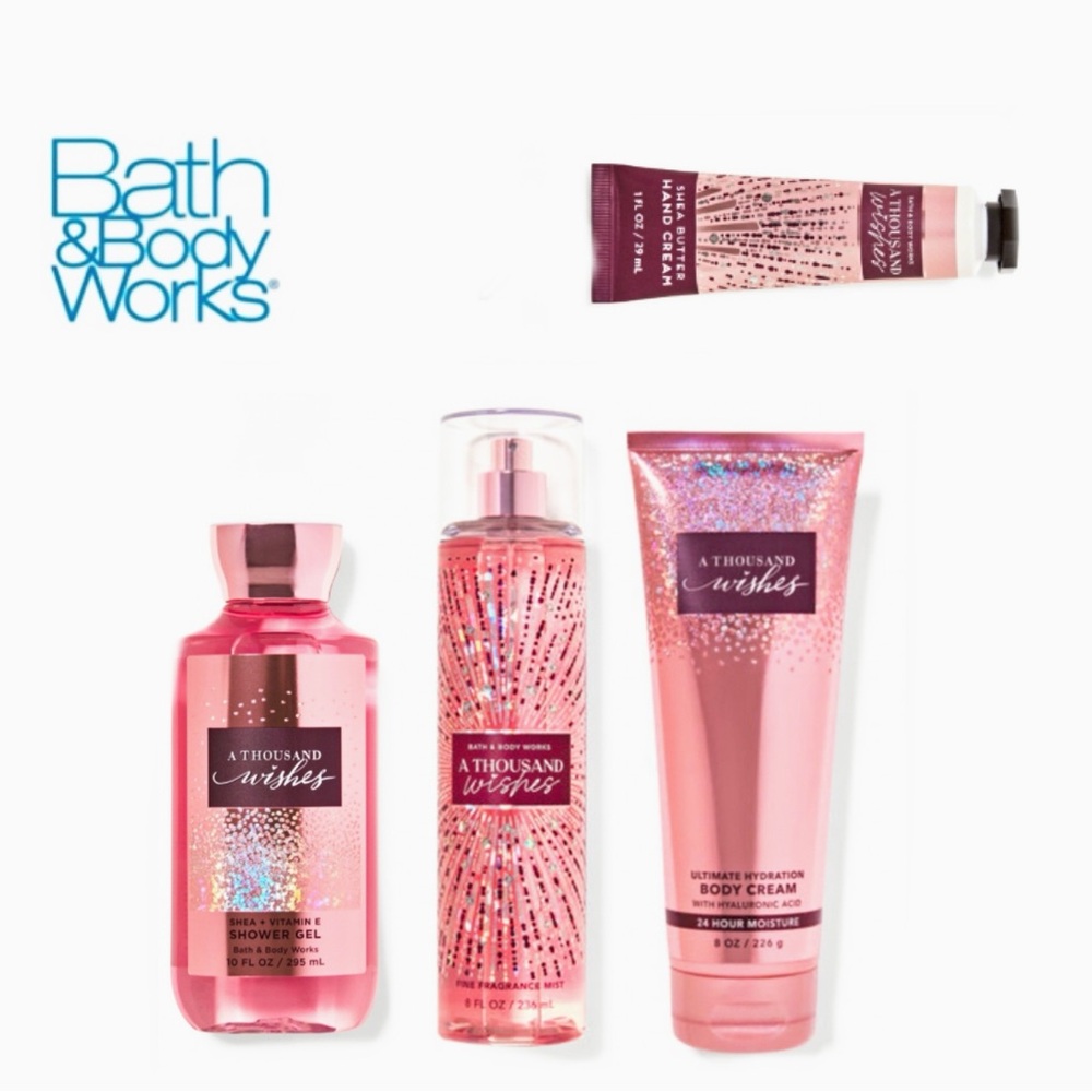 NEW Bath & Body Works A Thousand Wishes Set + Free gift!